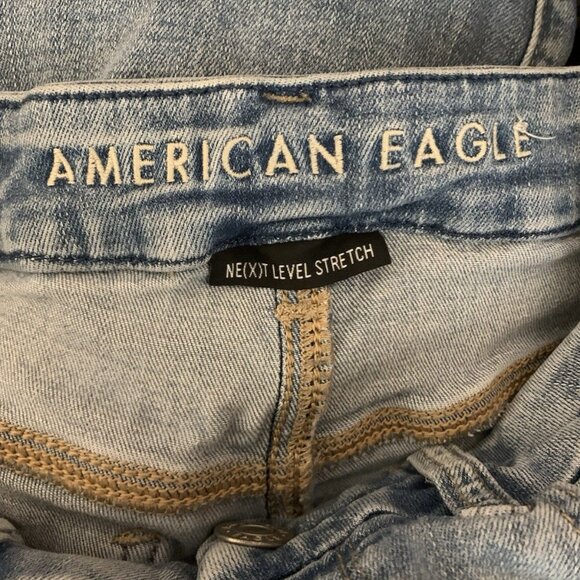 American Eagle Women's Curvy Hi-Rise Jegging Jeans Size 00 Distressed Denim - Picture 10 of 10